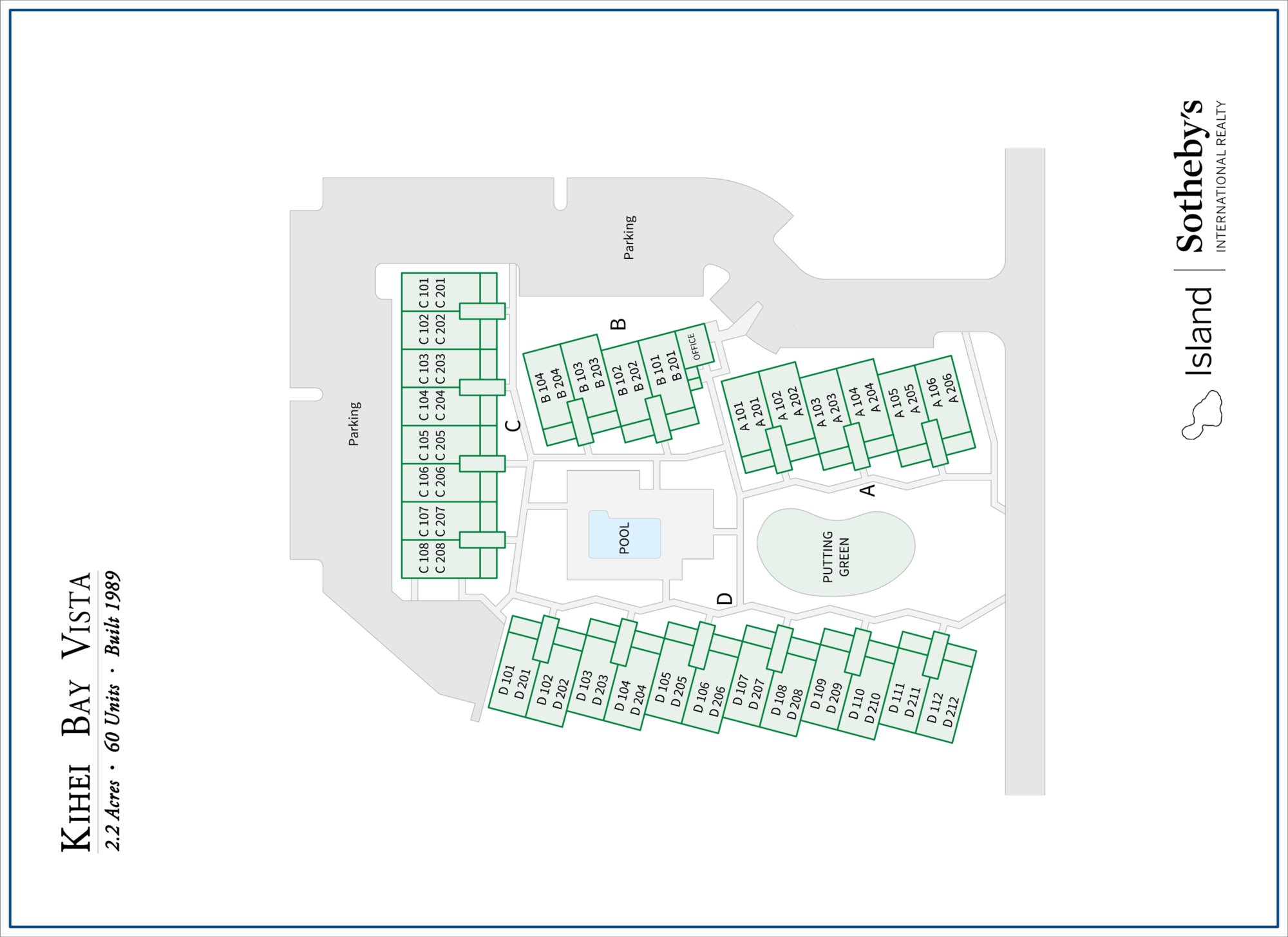 map of kihei bay vista